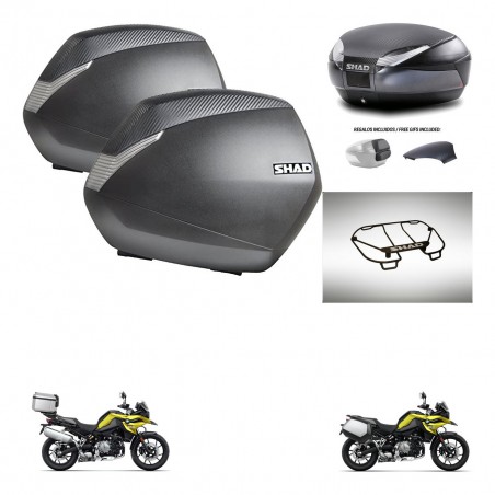 SHAD Baul SH48 tapa respaldo + soporte montaje maletas SH36 accesorios 49 L KIT-462436