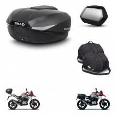 SHAD Maletas SH35 PREMIUM + soporte montaje baul SH58 accesorios KIT-462470