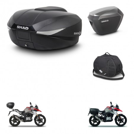 SHAD Maletas sh23 alu + soporte montaje baul SH58 accesorios KIT-462483