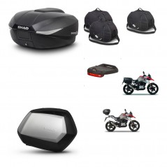 SHAD Maletas SH35 PREMIUM + soporte montaje baul SH58 accesorios KIT-462488