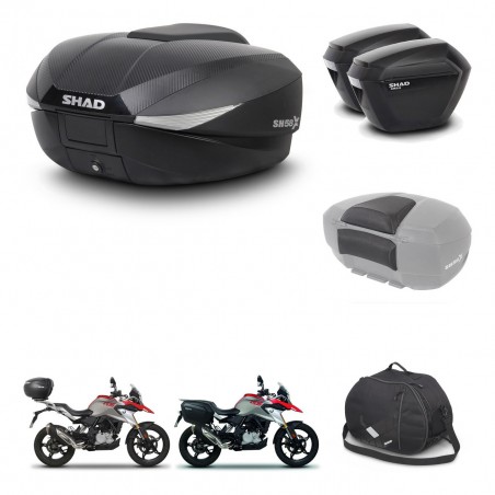 SHAD Maletas sh23 + soporte montaje baul SH58 accesorios KIT-462504
