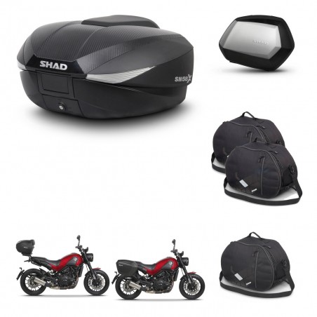 SHAD Maletas SH35 PREMIUM + soporte montaje baul SH58 accesorios KIT-462530