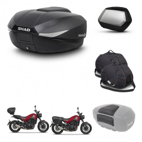 SHAD Maletas SH35 PREMIUM + soporte montaje baul SH58 accesorios KIT-462542