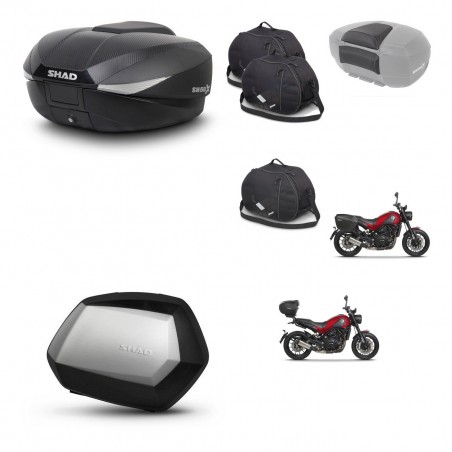 SHAD Maletas SH35 PREMIUM + soporte montaje baul SH58 accesorios KIT-462554