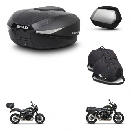 SHAD Maletas SH35 PREMIUM + soporte montaje baul SH58 accesorios KIT-462566