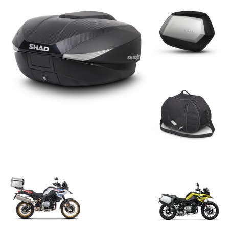 SHAD Maletas SH35 PREMIUM + soporte montaje baul SH58 accesorios KIT-462625