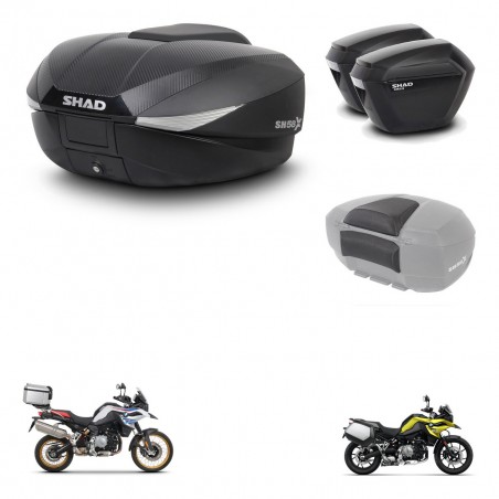SHAD Maletas sh23 + soporte montaje baul SH58 accesorios KIT-462636