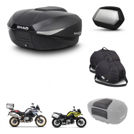SHAD Maletas SH35 PREMIUM + soporte montaje baul SH58 accesorios KIT-462638