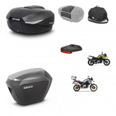 SHAD Maletas sh23 alu + soporte montaje baul SH58 accesorios KIT-462657