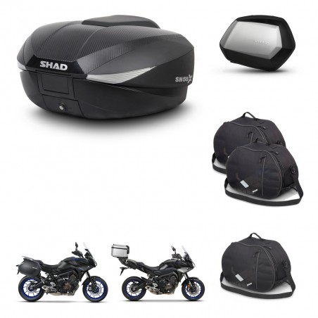 SHAD Maletas SH35 PREMIUM + soporte montaje baul SH58 accesorios KIT-462674