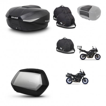 SHAD Maletas SH35 PREMIUM + soporte montaje baul SH58 accesorios KIT-462698