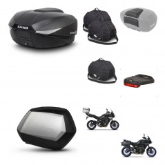 SHAD Maletas SH35 PREMIUM + soporte montaje baul SH58 accesorios KIT-462704