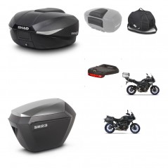 SHAD SH23 alu suitcases + mounting bracket SH58 trunk accessories KIT-462705