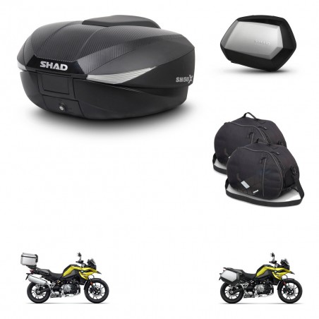 SHAD Maletas SH35 PREMIUM + soporte montaje baul SH58 accesorios KIT-462710
