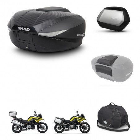 SHAD Maletas SH35 PREMIUM + soporte montaje baul SH58 accesorios KIT-462745