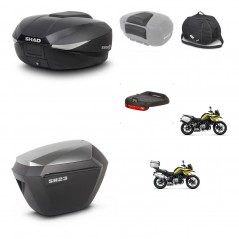 SHAD SH23 alu suitcases + mounting bracket SH58 trunk accessories KIT-462753