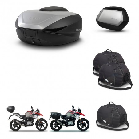 SHAD Maletas SH35 PREMIUM + soporte montaje baul SH59 accesorios 59L KIT-462770