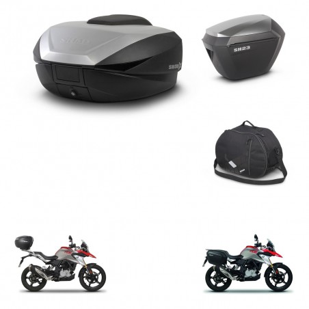 SHAD Maletas sh23 alu + soporte montaje baul SH59 accesorios 59L KIT-462771