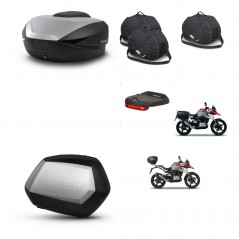 SHAD SH35 PREMIUM suitcases + mounting bracket SH59 trunk accessories 59L KIT-462776