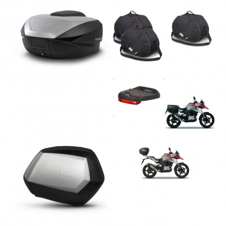 SHAD SH35 PREMIUM suitcases + mounting bracket SH59 trunk accessories 59L KIT-462776