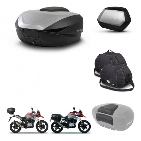 SHAD Maletas SH35 PREMIUM + soporte montaje baul SH59 accesorios 59L KIT-462782