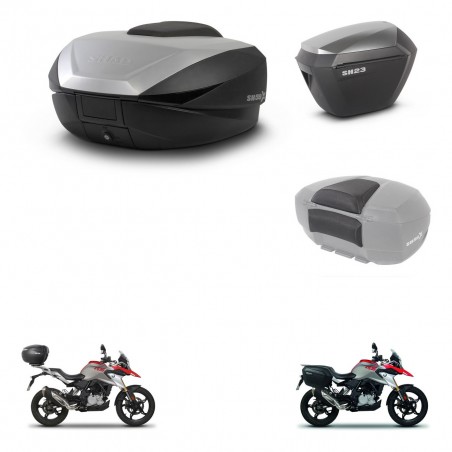 SHAD Maletas sh23 alu + soporte montaje baul SH59 accesorios 59L KIT-462783