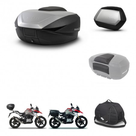 SHAD Maletas SH35 PREMIUM + soporte montaje baul SH59 accesorios 59L KIT-462793