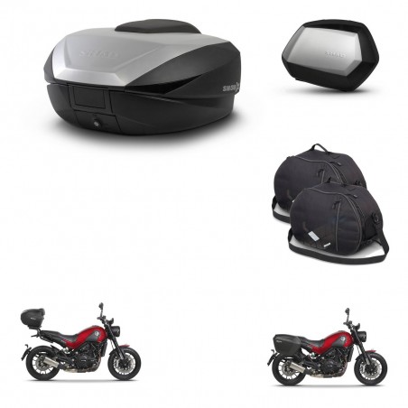 SHAD Maletas SH35 PREMIUM + soporte montaje baul SH59 accesorios 59L KIT-462806