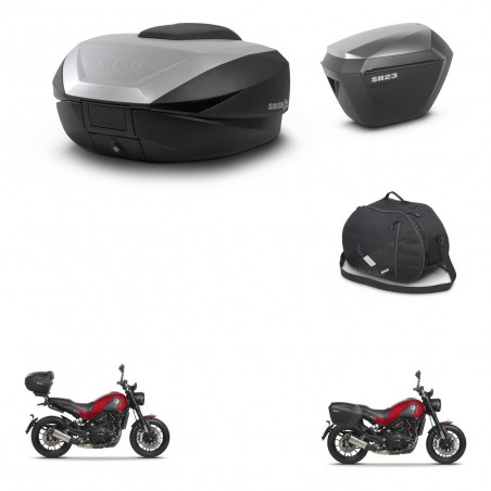 SHAD Maletas sh23 alu + soporte montaje baul SH59 accesorios 59L KIT-462819