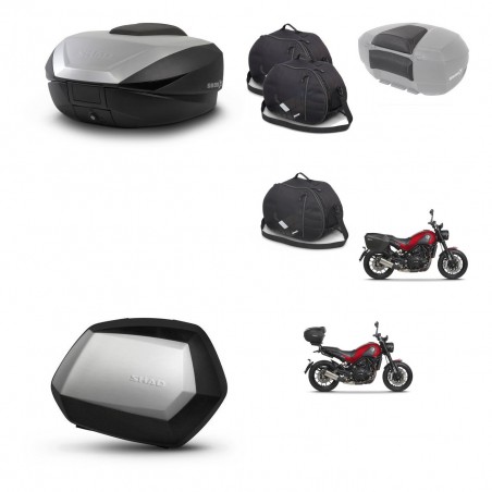 SHAD Maletas SH35 PREMIUM + soporte montaje baul SH59 accesorios 59L KIT-462842