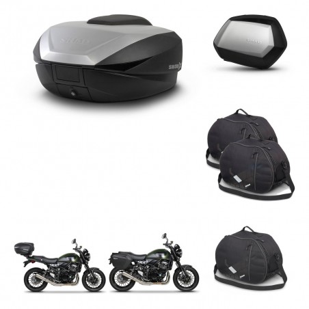 SHAD Maletas SH35 PREMIUM + soporte montaje baul SH59 accesorios 59L KIT-462866