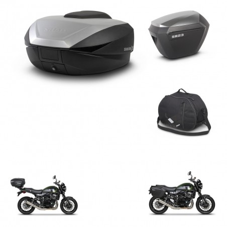 SHAD SH23 alu suitcases + mounting bracket SH59 trunk accessories 59L KIT-462867