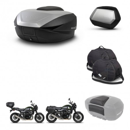 SHAD Maletas SH35 PREMIUM + soporte montaje baul SH59 accesorios 59L KIT-462878