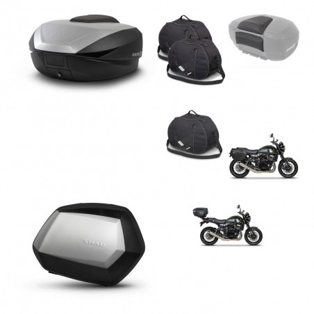 SHAD Maletas SH35 PREMIUM + soporte montaje baul SH59 accesorios 59L KIT-462890