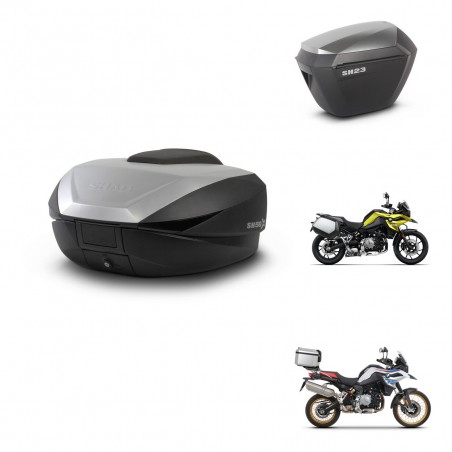 SHAD Maletas sh23 alu + soporte montaje baul SH59 59L KIT-462903