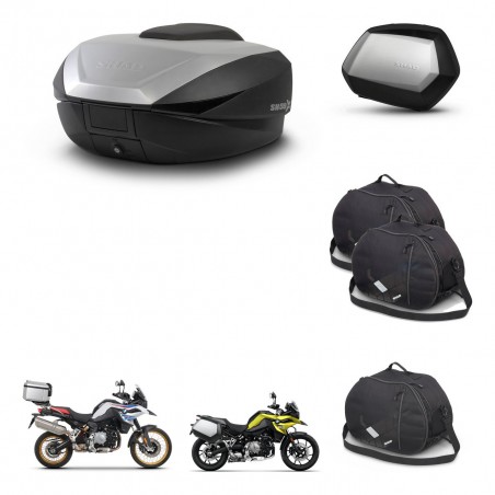 SHAD Maletas SH35 PREMIUM + soporte montaje baul SH59 accesorios 59L KIT-462914