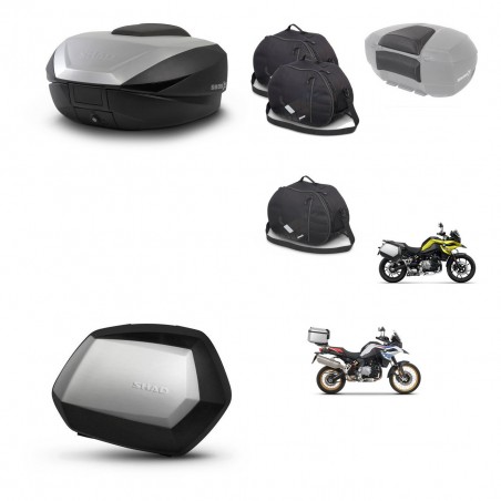 SHAD Maletas SH35 PREMIUM + soporte montaje baul SH59 accesorios 59L KIT-462938