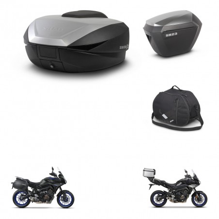 SHAD Maletas sh23 alu + soporte montaje baul SH59 accesorios 59L KIT-462963