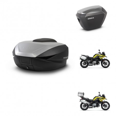 SHAD Maletas sh23 alu + soporte montaje baul SH59 59L KIT-462999