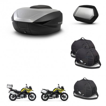 SHAD Maletas SH35 PREMIUM + soporte montaje baul SH59 accesorios 59L KIT-463010