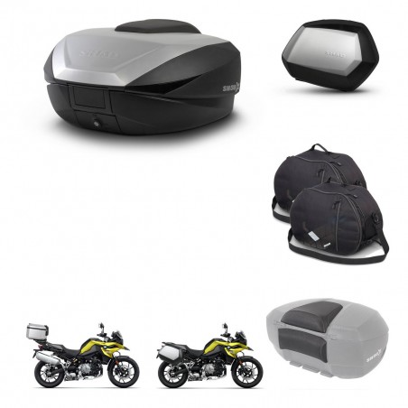 SHAD Maletas SH35 PREMIUM + soporte montaje baul SH59 accesorios 59L KIT-463022