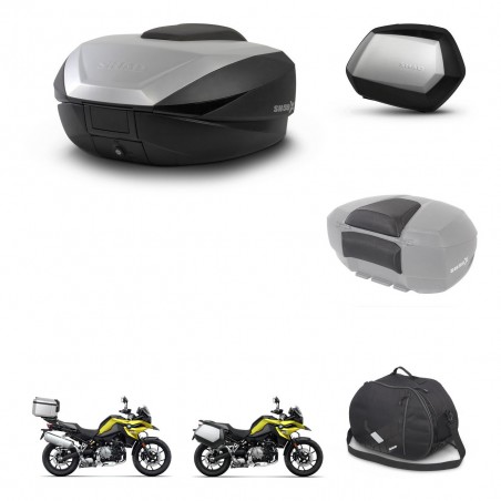 SHAD Maletas SH35 PREMIUM + soporte montaje baul SH59 accesorios 59L KIT-463033