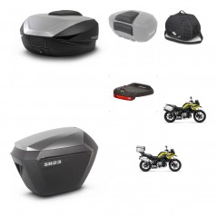 SHAD SH23 alu suitcases + mounting bracket SH59 trunk accessories 59L KIT-463041