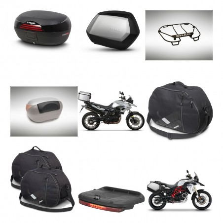 SHAD Maletas SH35 PREMIUM + soporte montaje baul SH46 accesorios 45 L KIT-463088