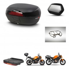 SHAD Maletas SH35 PREMIUM + soporte montaje baul SH46 accesorios 45 L KIT-463107