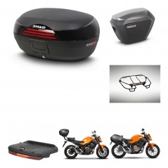SHAD Maletas sh23 alu + soporte montaje baul SH46 accesorios 45 L KIT-463109
