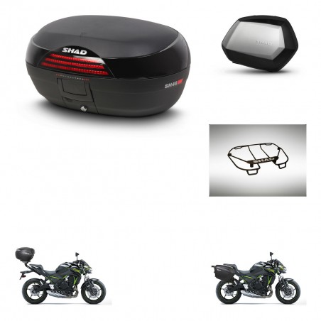 SHAD Maletas SH35 PREMIUM + soporte montaje baul SH46 accesorios 45 L KIT-463157