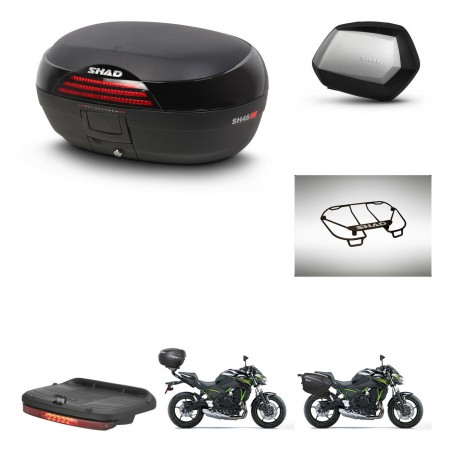 SHAD Maletas SH35 PREMIUM + soporte montaje baul SH46 accesorios 45 L KIT-463163