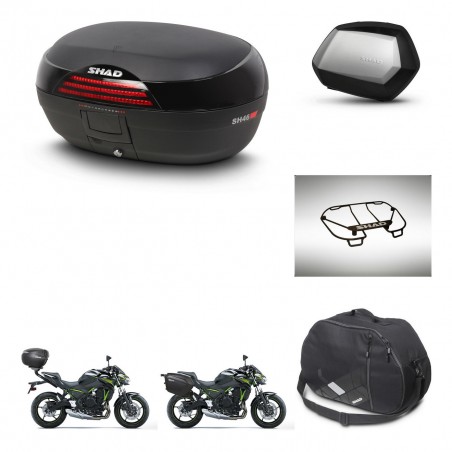 SHAD Maletas SH35 PREMIUM + soporte montaje baul SH46 accesorios 45 L KIT-463169