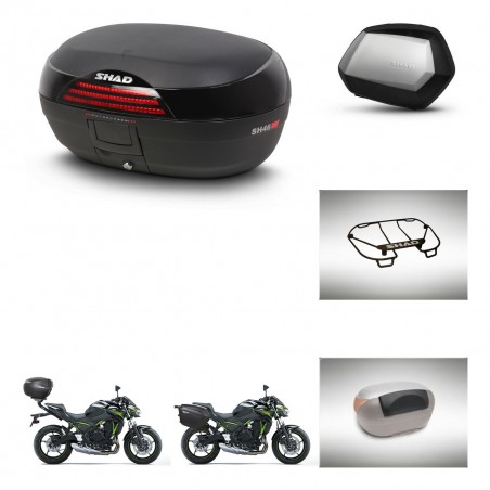 SHAD Maletas SH35 PREMIUM + soporte montaje baul SH46 accesorios 45 L KIT-463181